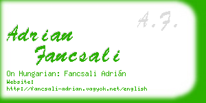 adrian fancsali business card
