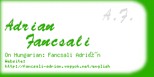 adrian fancsali business card